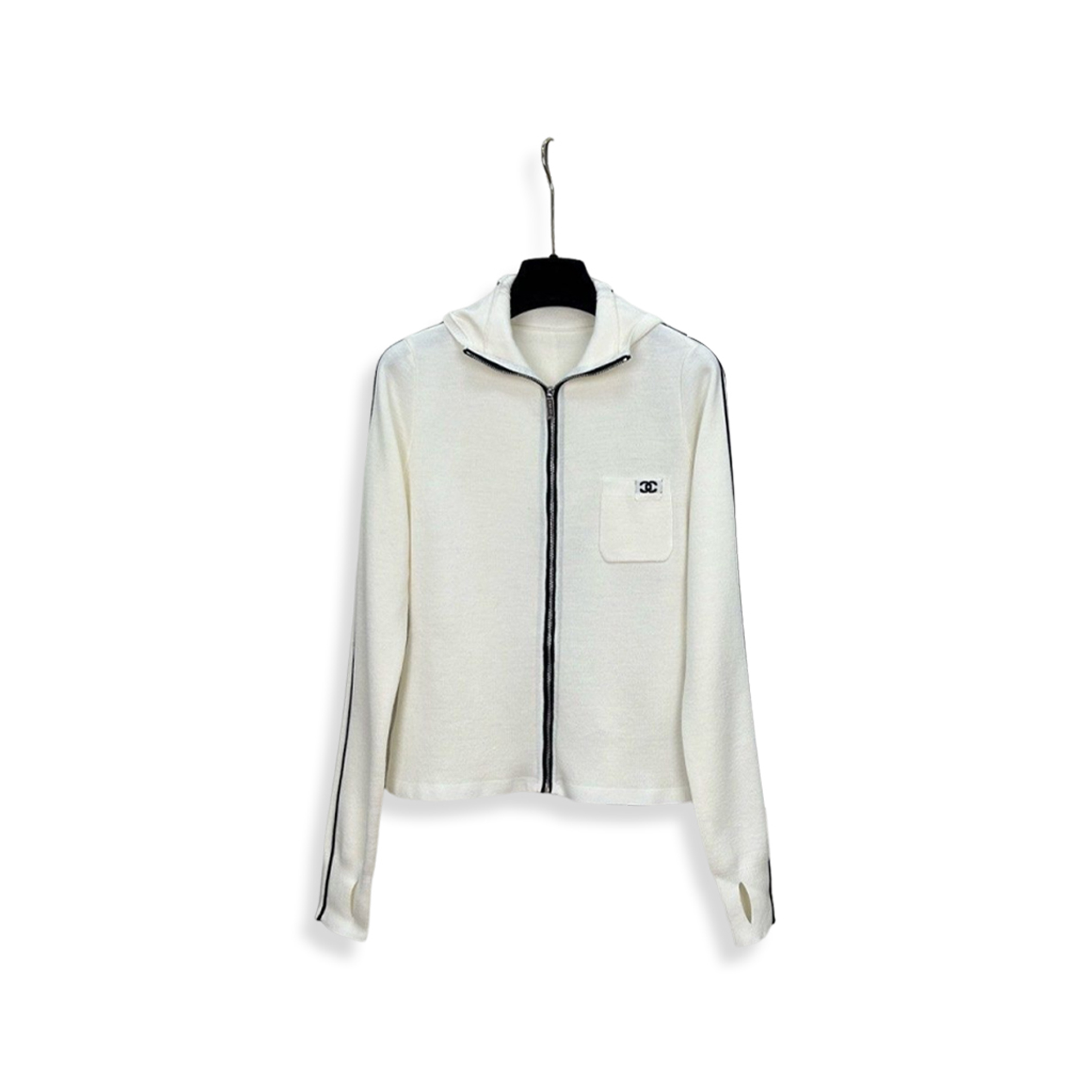 CHANEL 25N COCONEGE HOODED ZIP-UP 